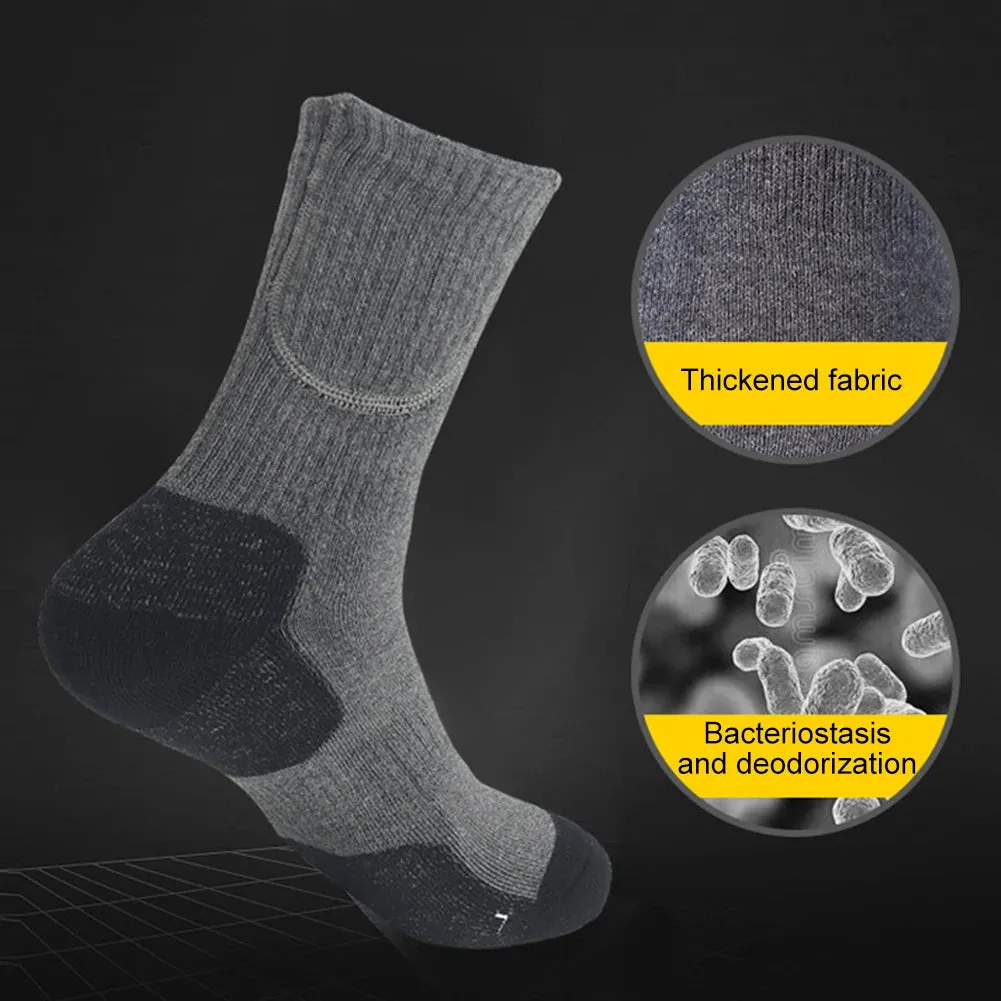 Unisex Thermal Insulated Socks Washable Rechargeable Heated Socks Elastic Thickened for Outdoor Sports Skiing Sport Thermal Sock