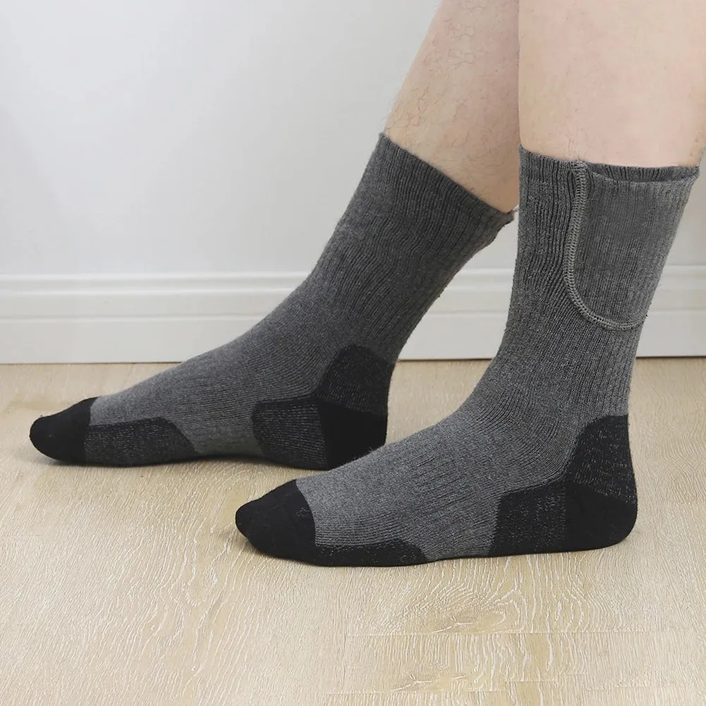 Unisex Thermal Insulated Socks Washable Rechargeable Heated Socks Elastic Thickened for Outdoor Sports Skiing Sport Thermal Sock