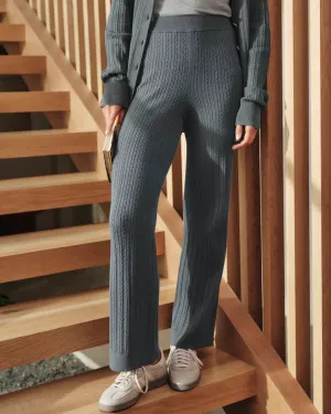 Veronica Cable Pant in Evergreen