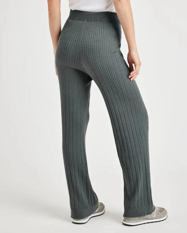 Veronica Cable Pant in Evergreen