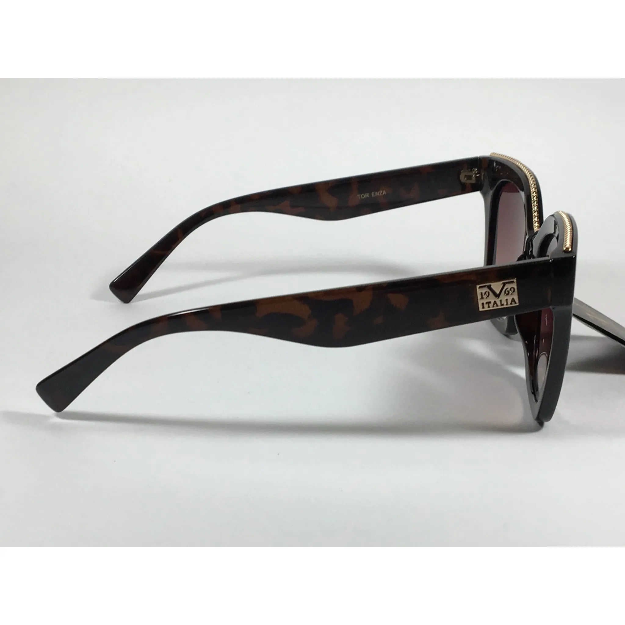 Versace 19V69 Italia Enza Square Sunglasses Brown Tortoise Brown Gradient Lens