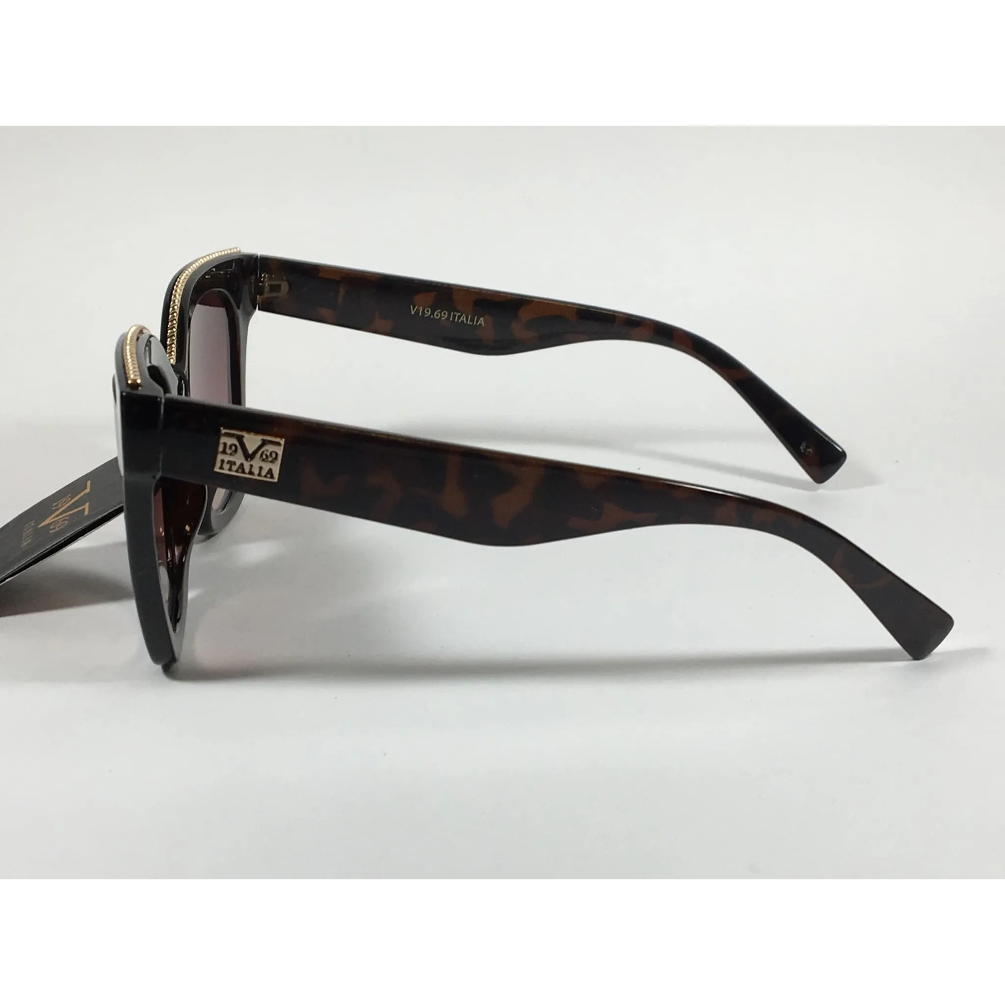 Versace 19V69 Italia Enza Square Sunglasses Brown Tortoise Brown Gradient Lens