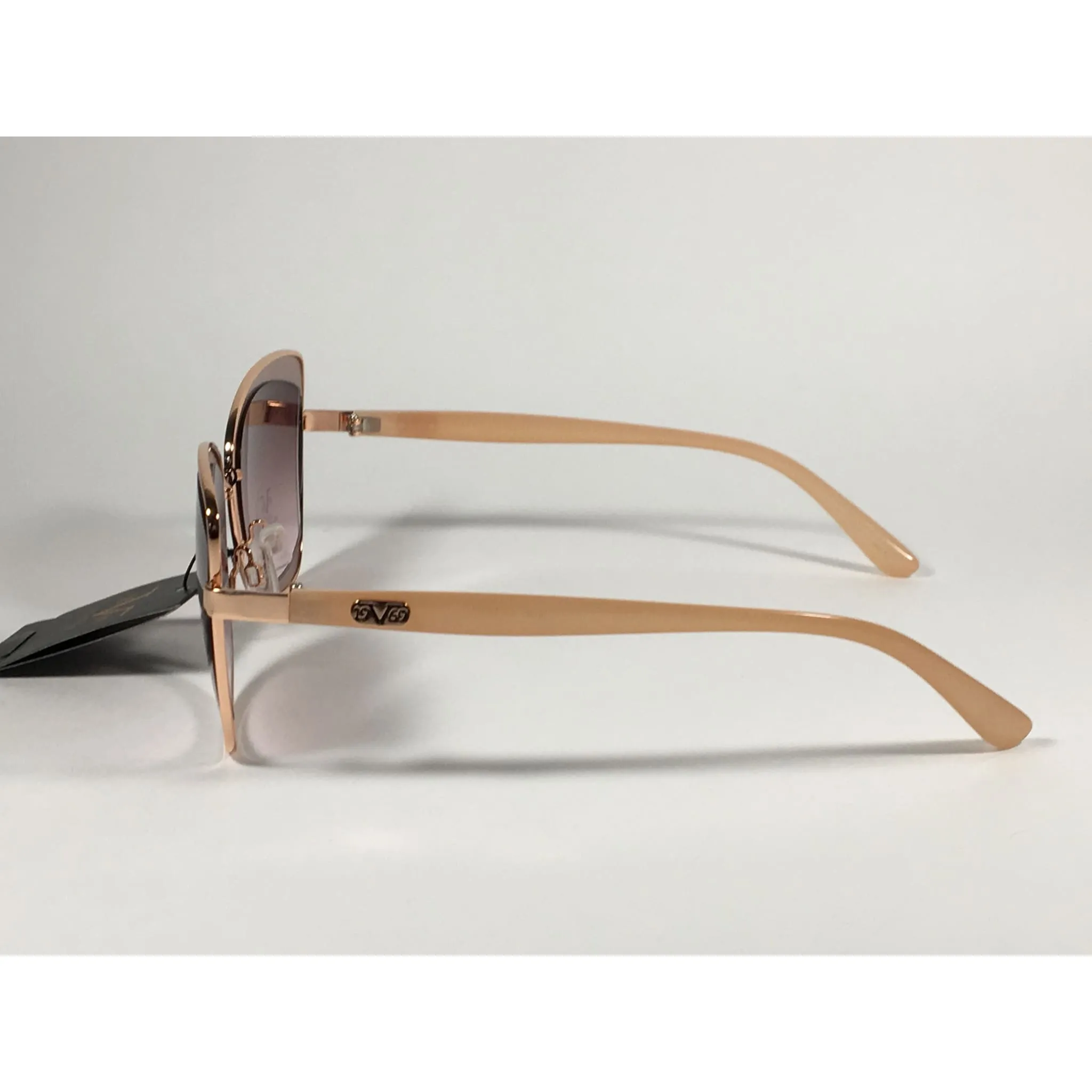 Versace 19V69 Italia Liliana Butterfly Sunglasses Rose Gold and Nude Frame Brown Rose Gradient Lens