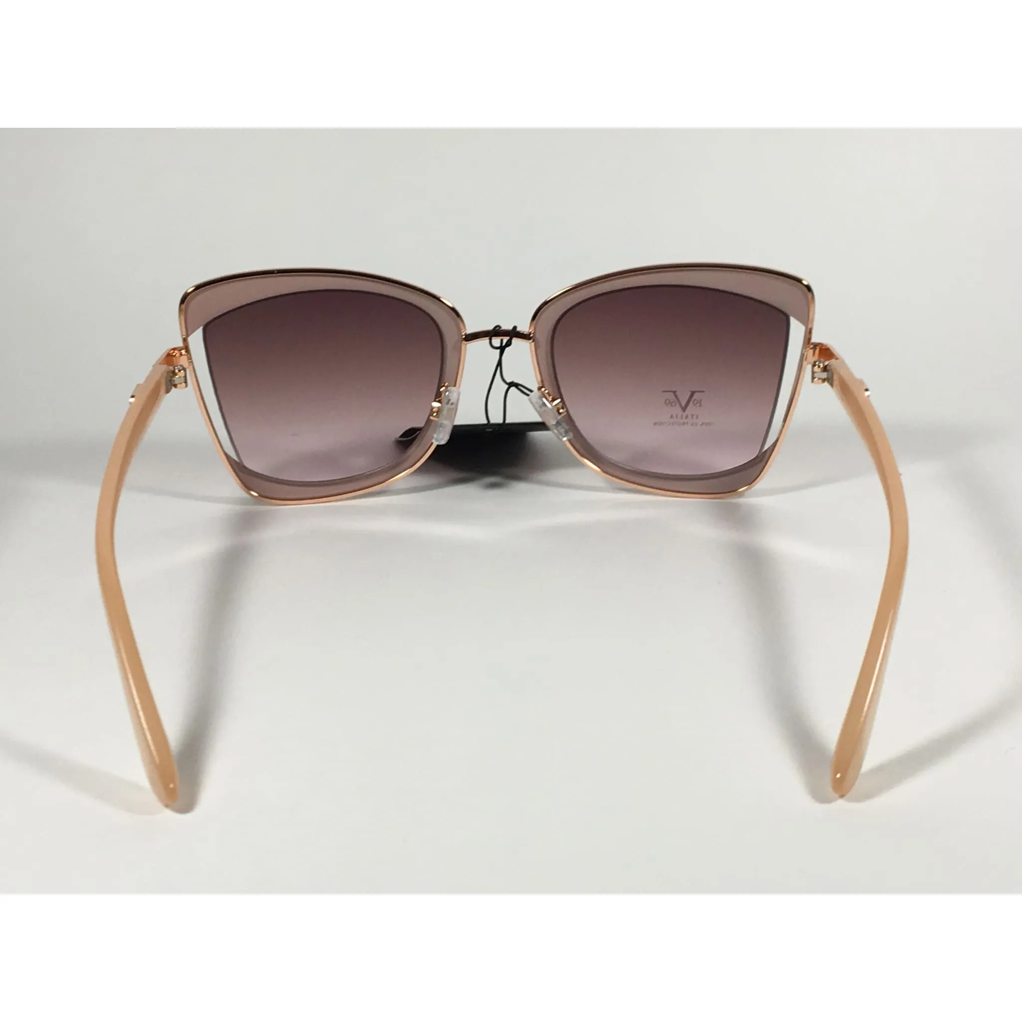 Versace 19V69 Italia Liliana Butterfly Sunglasses Rose Gold and Nude Frame Brown Rose Gradient Lens