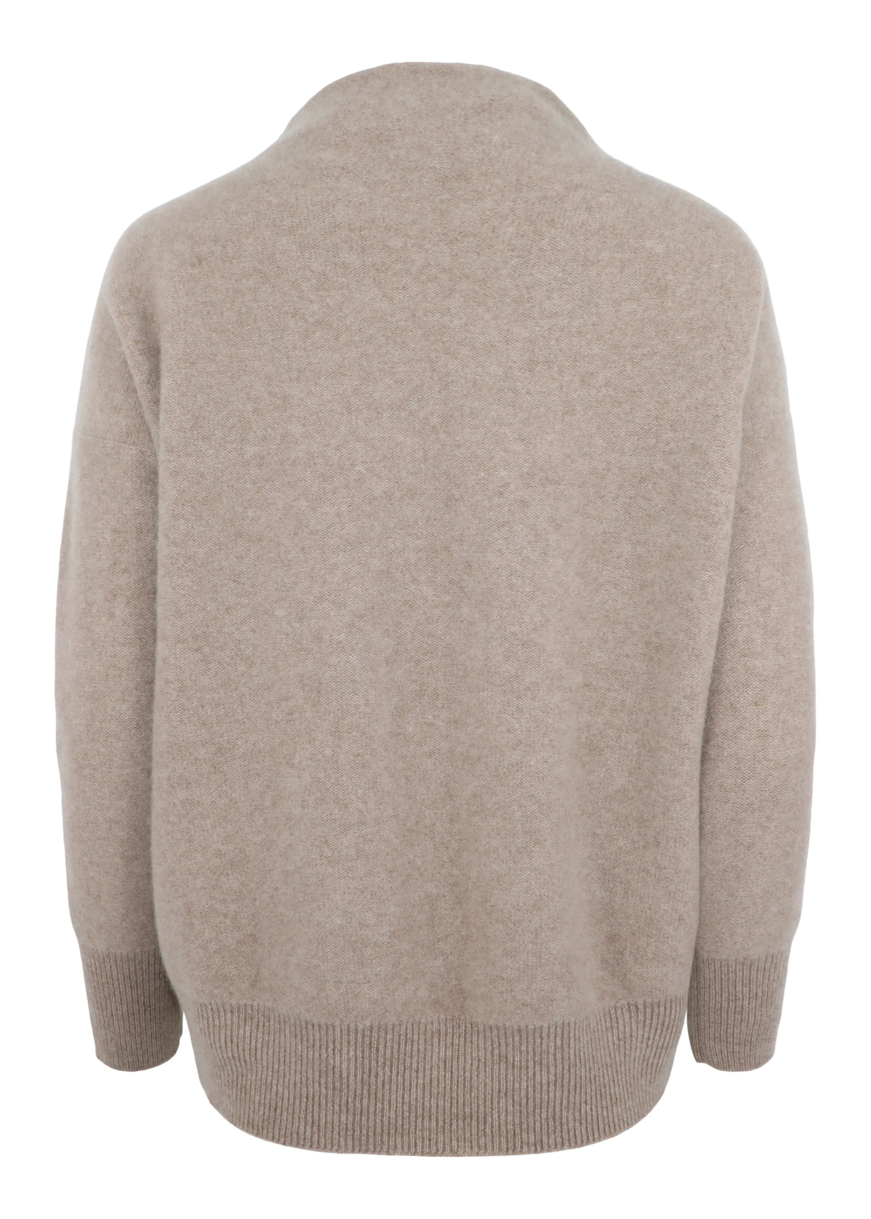 Vince Cashmere Funnel Neck Pullover Sweater in Hazelnut