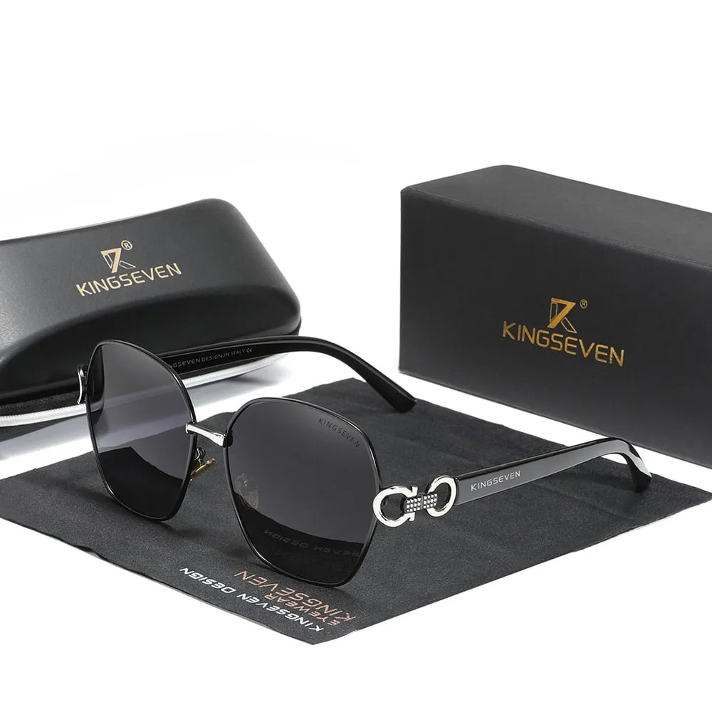 Vintage Butterfly Women Retro Double Ring Design Gradient Sunglasses