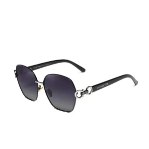 Vintage Butterfly Women Retro Double Ring Design Gradient Sunglasses