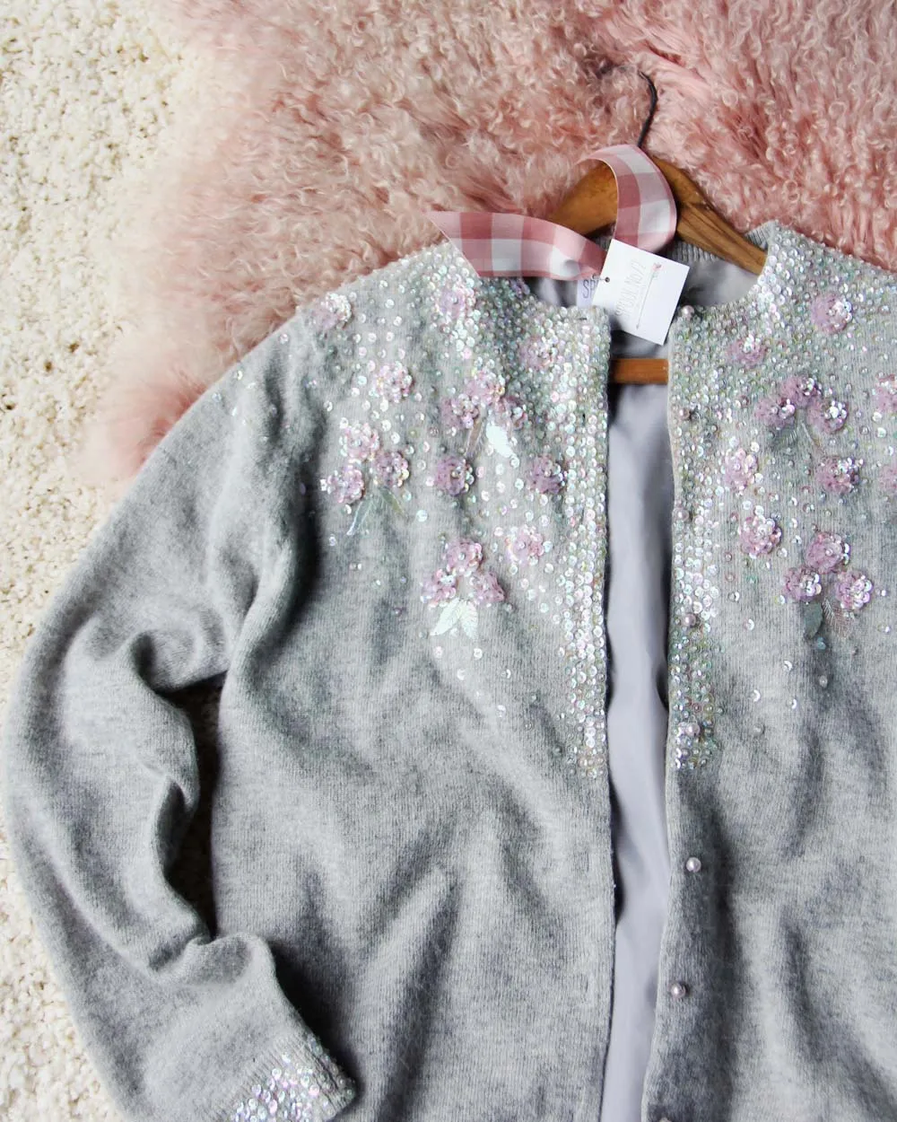 Vintage Cashmere Beaded Sweater