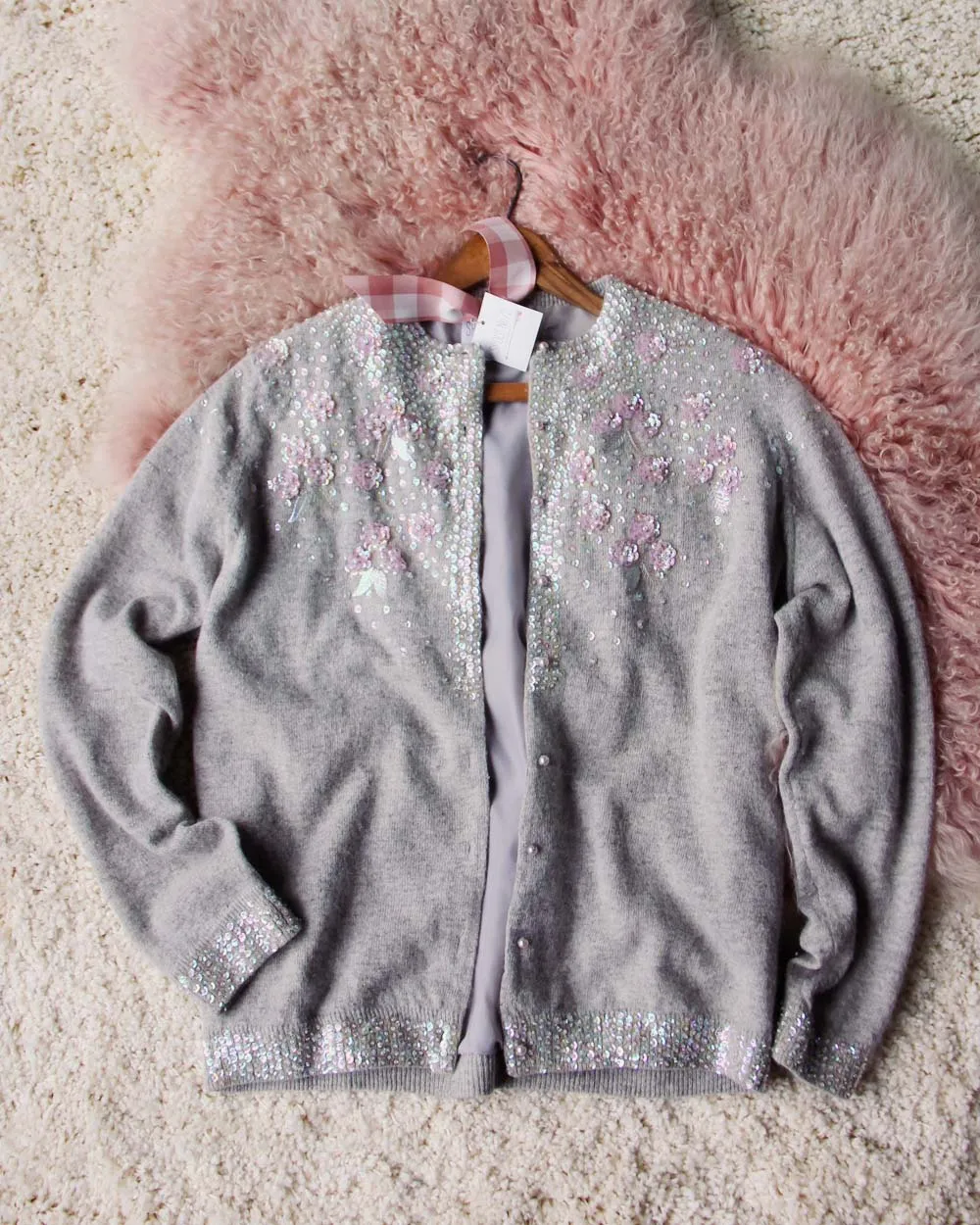 Vintage Cashmere Beaded Sweater