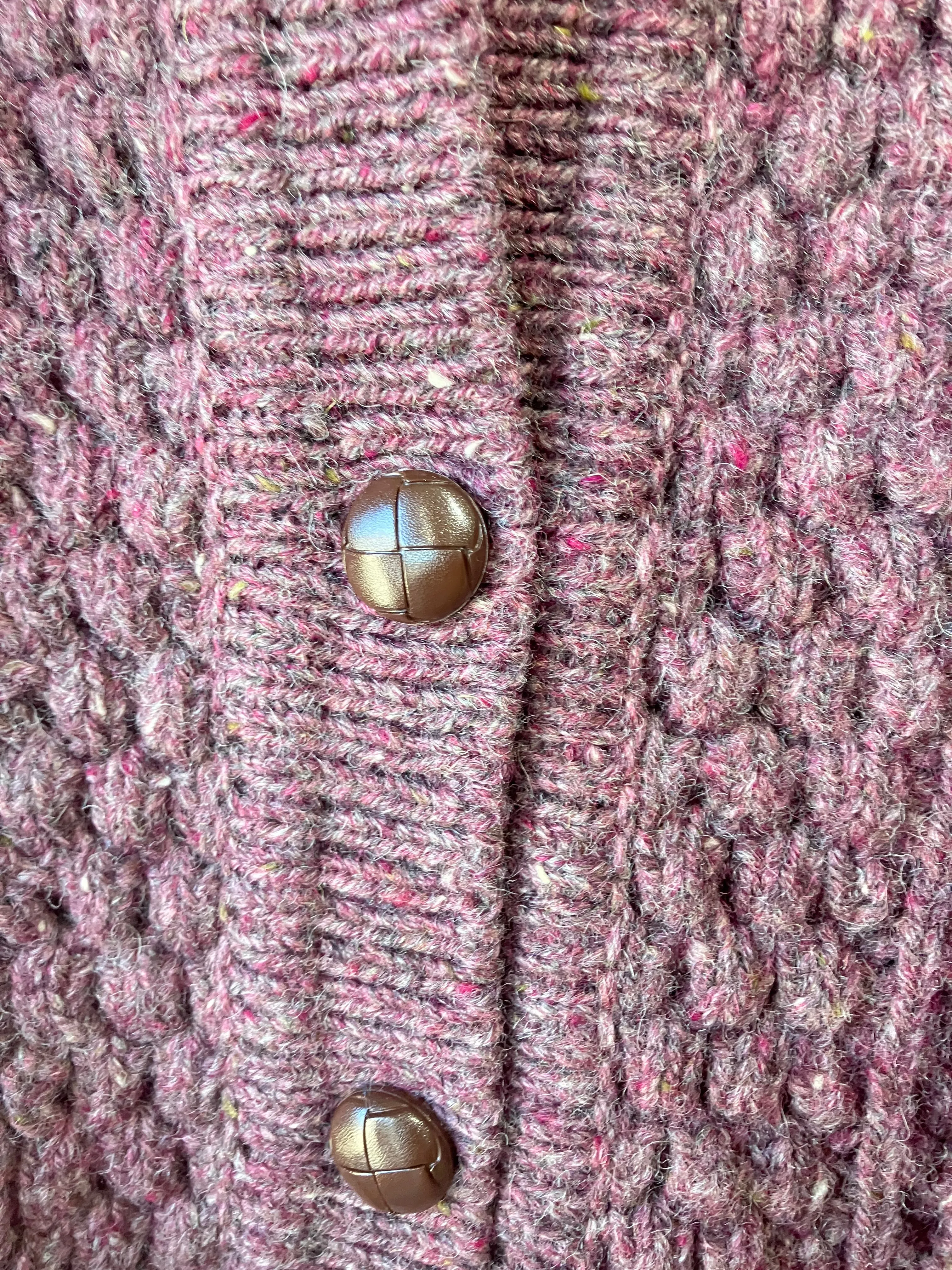 Vintage Glen Columb Purple Fisherman Sweater
