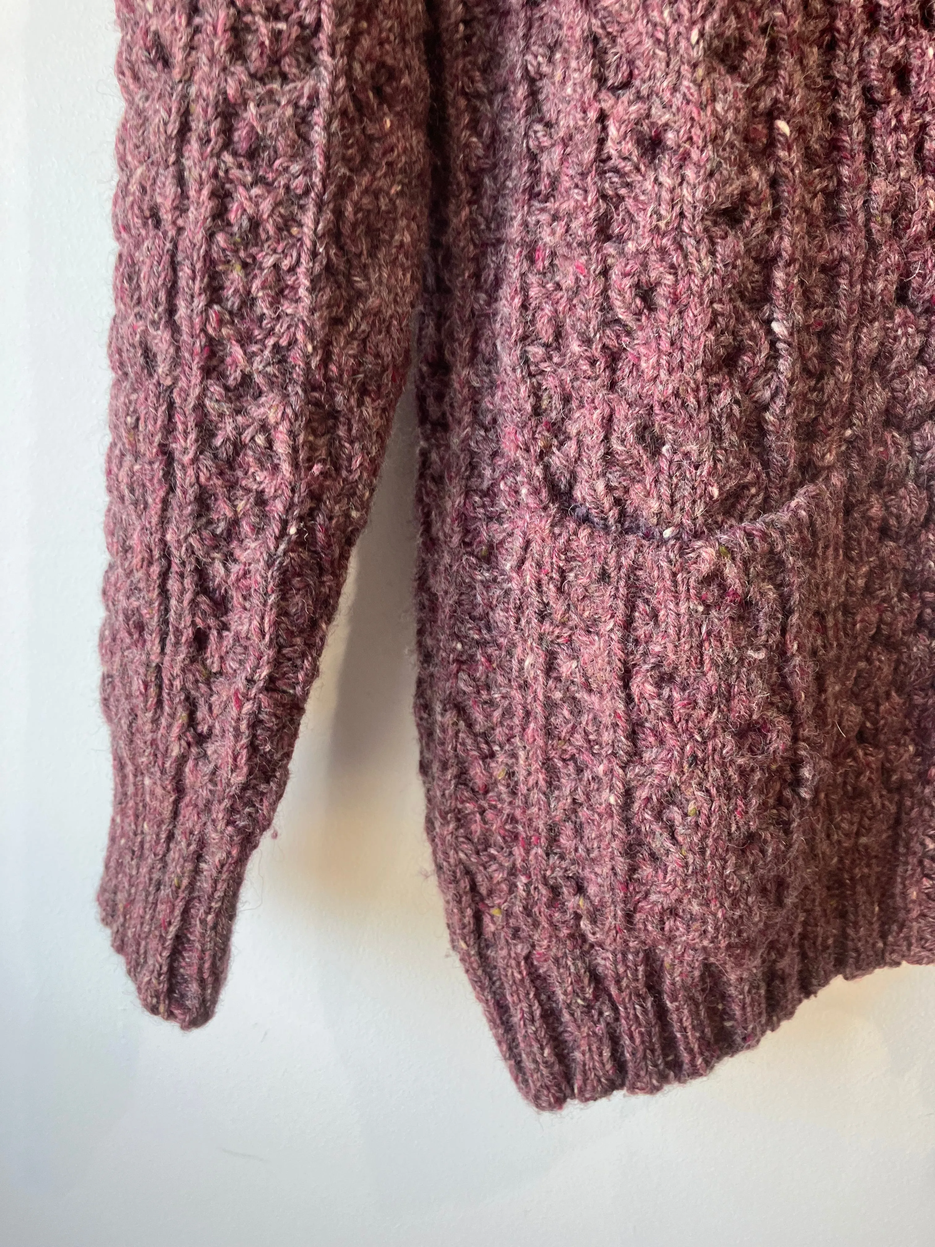 Vintage Glen Columb Purple Fisherman Sweater