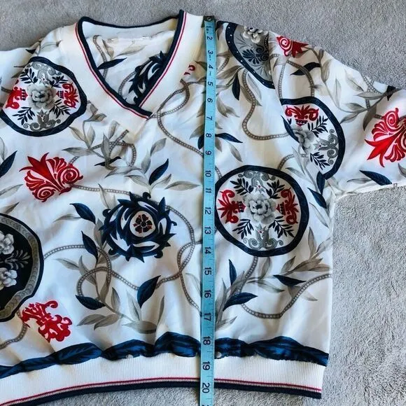 Vintage Marcia Silky V-Neck Sweater Blouse