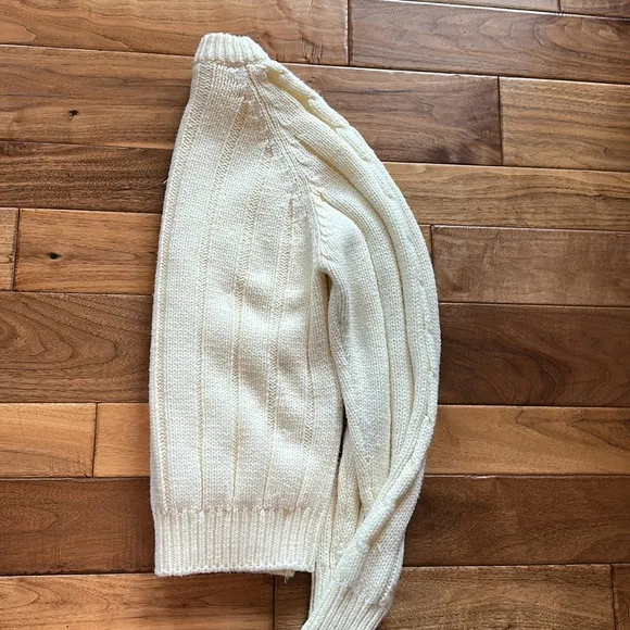Vtg fisherman cable knit sweater