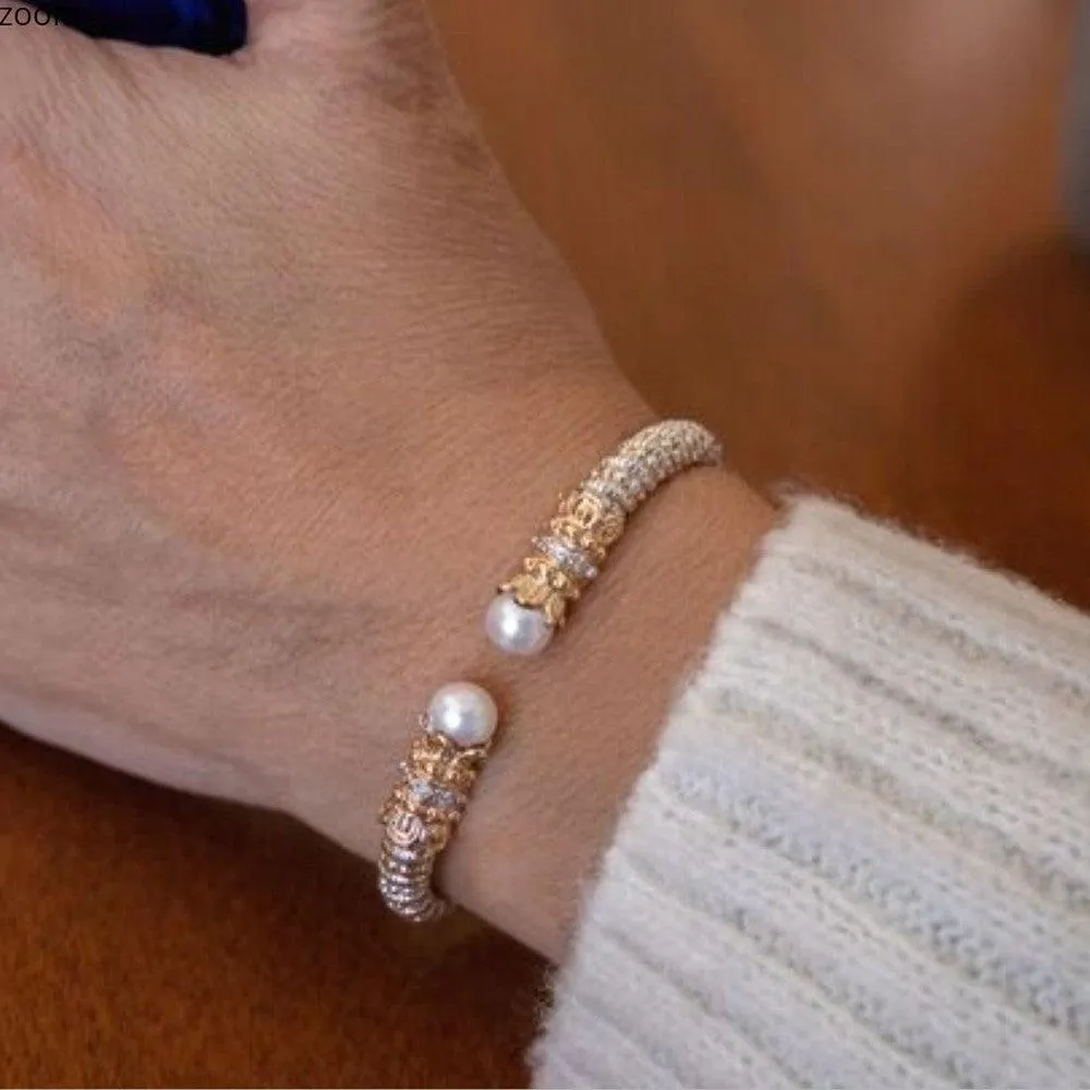 White Pearl Tip Bracelet