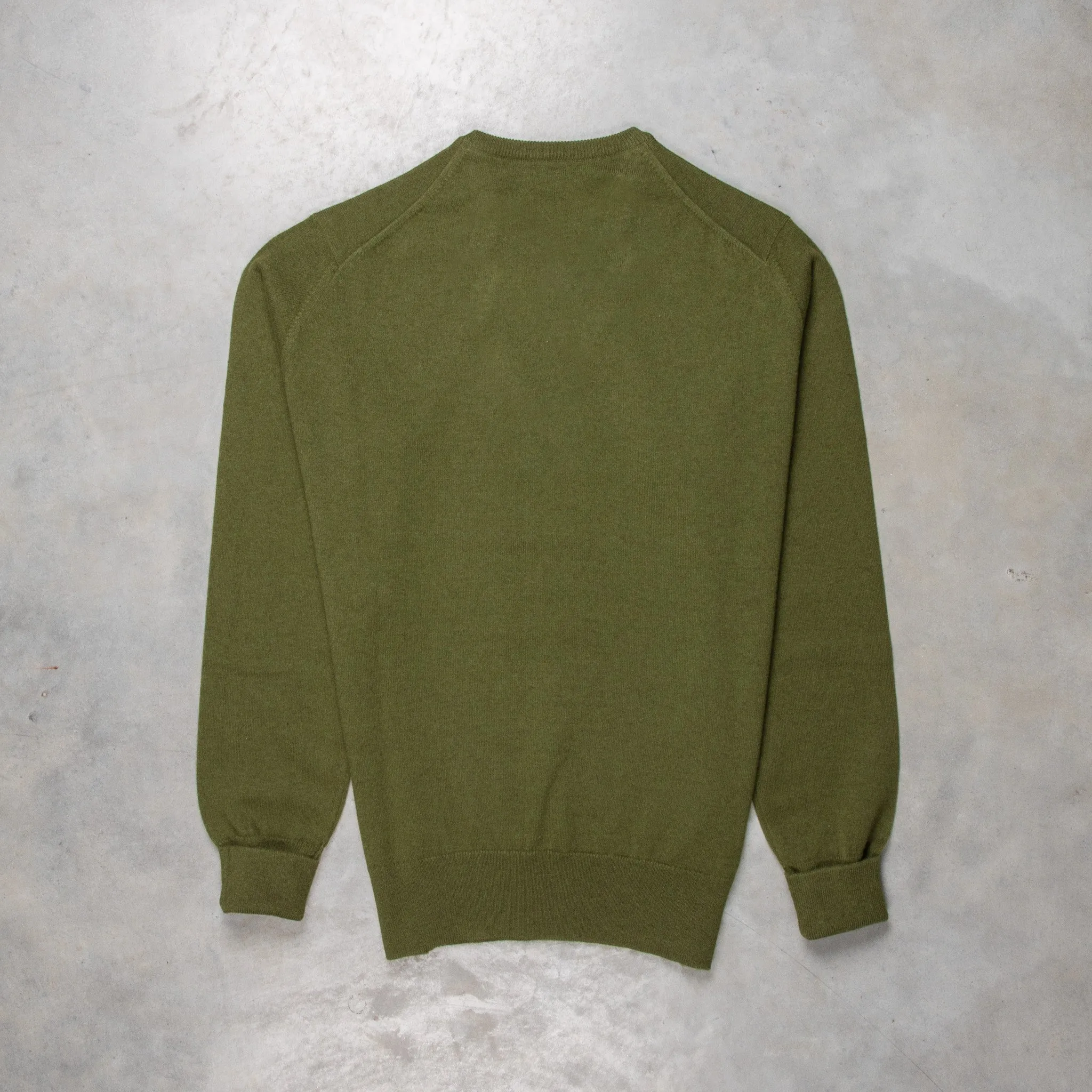 William Lockie Oxton Cashmere V-Neck Loden