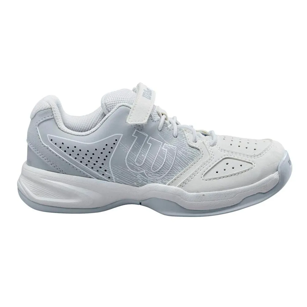 Wilson Kaos Junior Tennis Shoe (White/Pearl Blue)