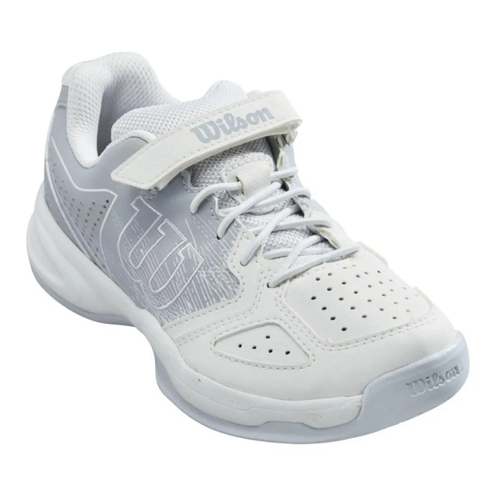 Wilson Kaos Junior Tennis Shoe (White/Pearl Blue)