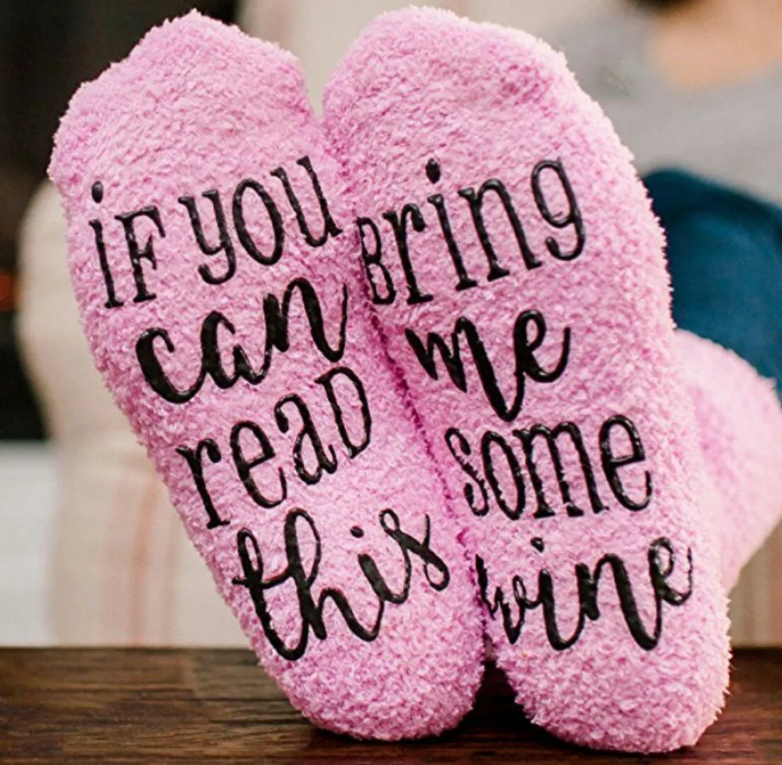 Wine Lover Custom Thermal Socks