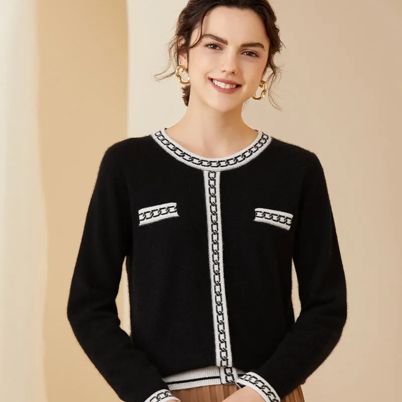 Women Cashmere Sweater Long Sleeve Pullover Cashmere Sweater