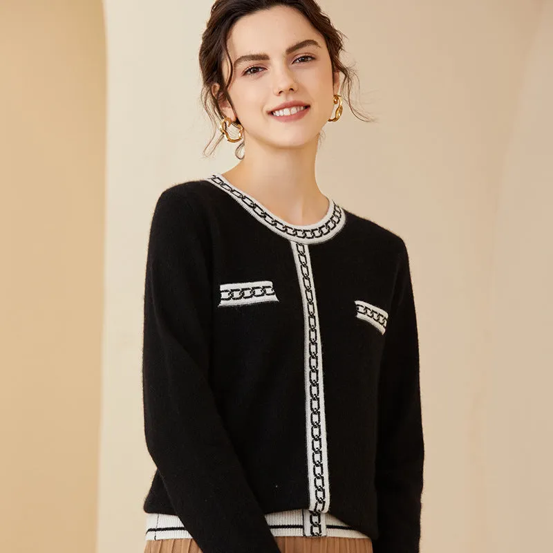 Women Cashmere Sweater Long Sleeve Pullover Cashmere Sweater