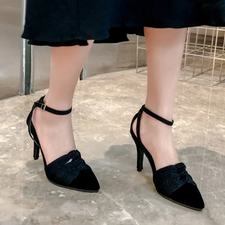 Women's Bling Bling Pointed Toe Ankle Strap Stiletto High Heel Sandals