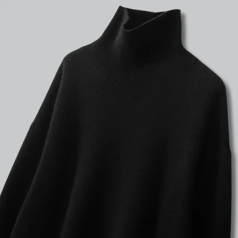 Women's Cashmere Turtle Neck Pullover Sweater | Soft, Warm, Lightweight Knit for Cozy Comfort
