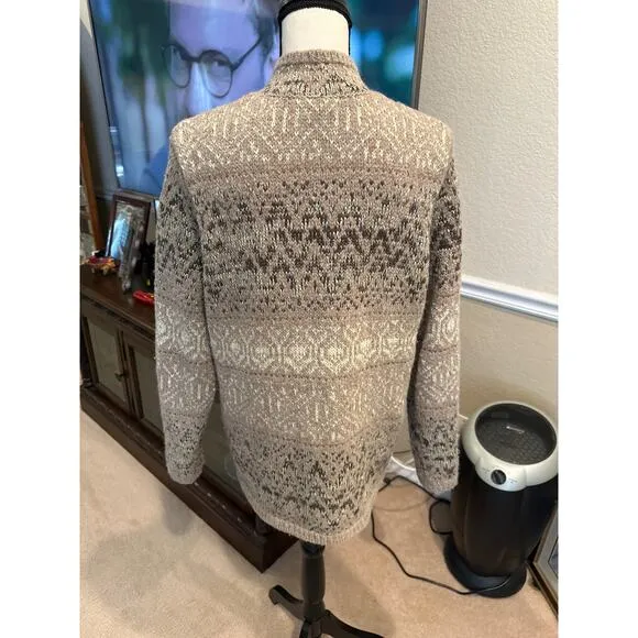 Women’s Coldwater Creek Wool Blend Full Zip Sweater. Size Large