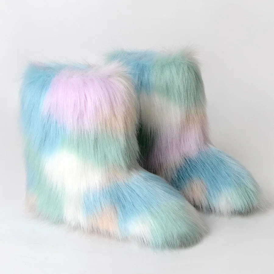 Women's Fashion Non-slip Mid-calf Length Thermal Snow Boots