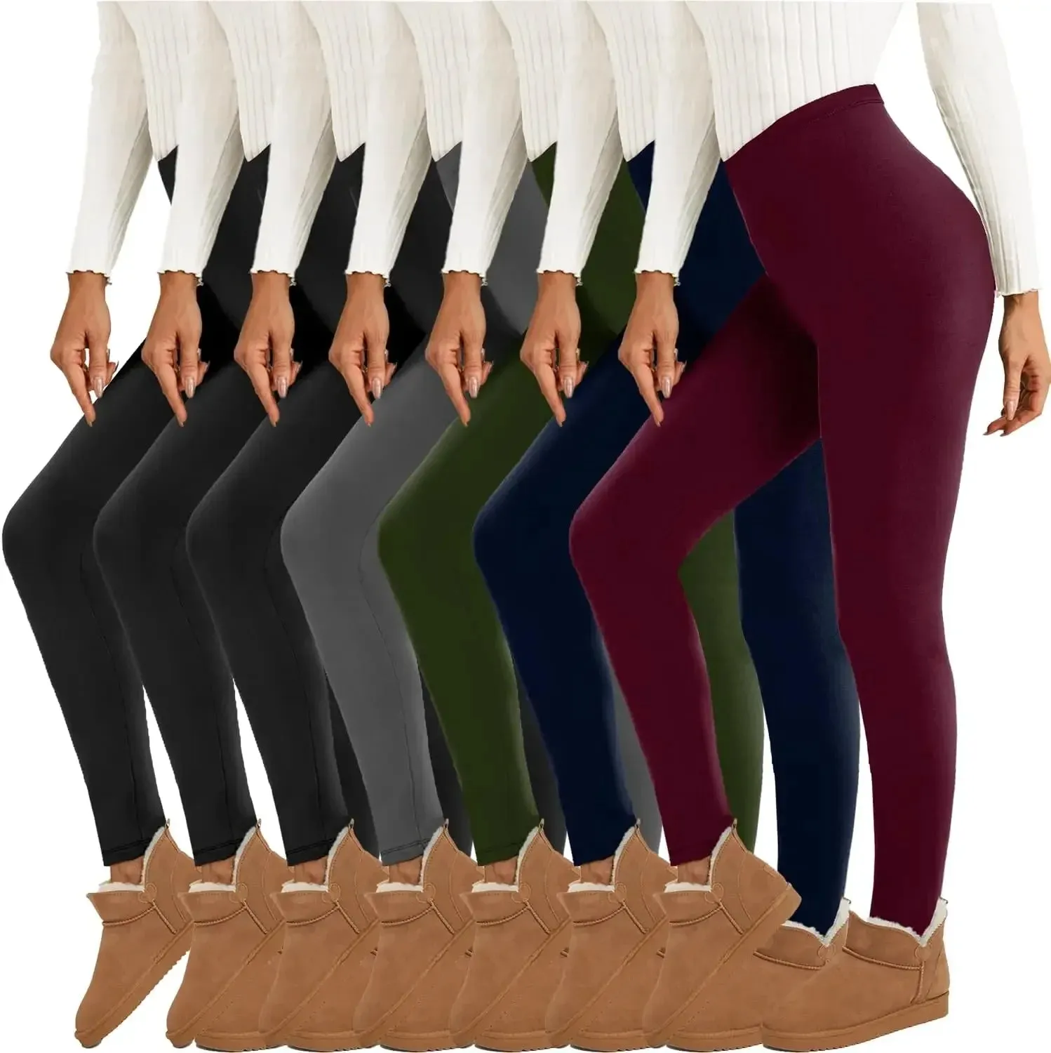 Women's Fleece-Lined Thermal Pantyhose – Cozy Warmth with a Flattering Fit