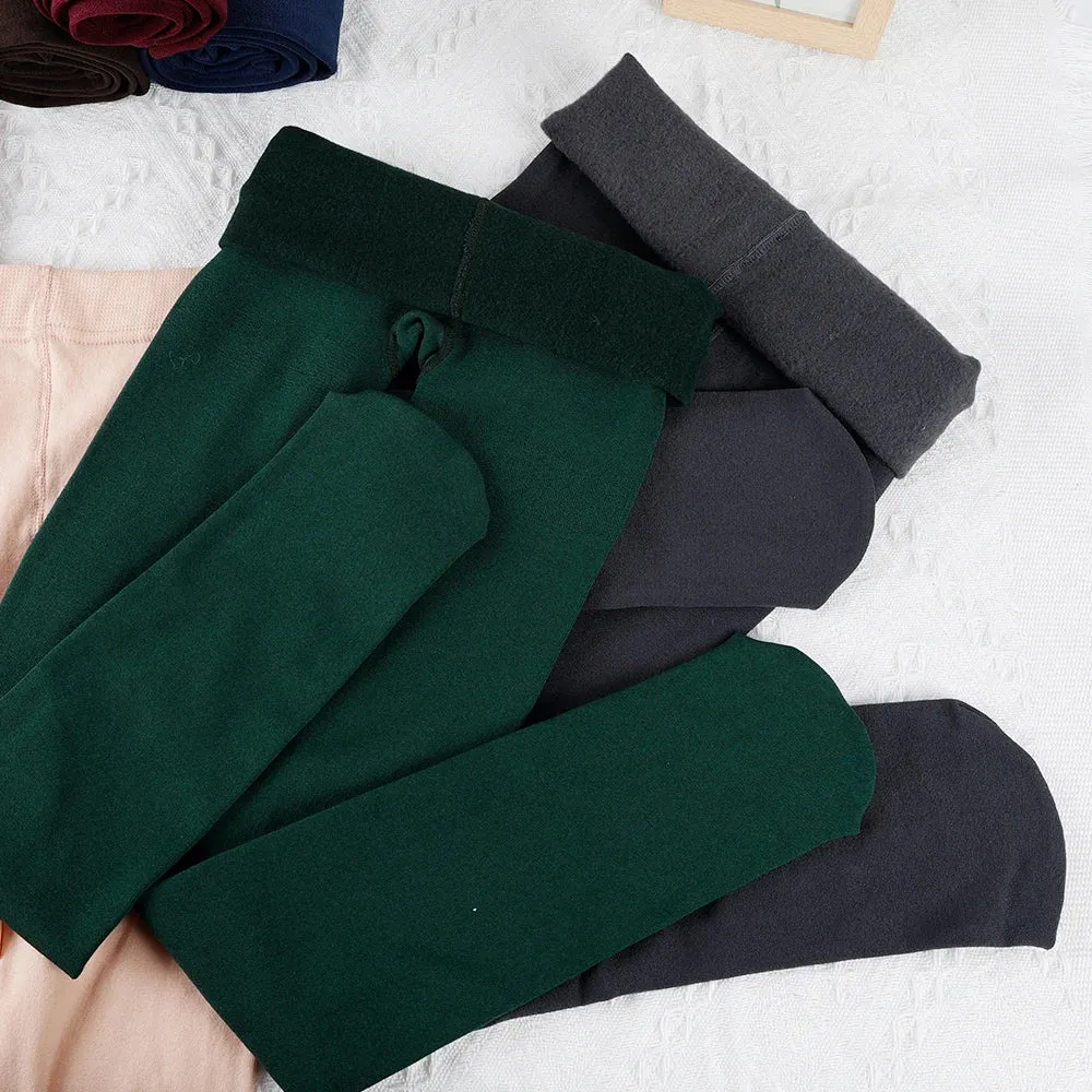 Women's Fleece-Lined Thermal Pantyhose – Cozy Warmth with a Flattering Fit