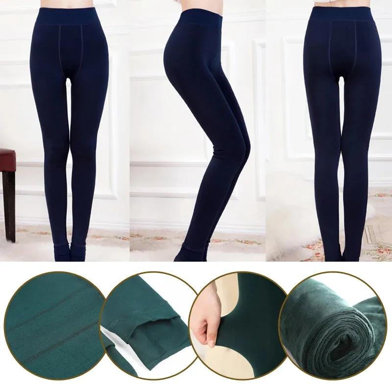 Women's Fleece-Lined Thermal Pantyhose – Cozy Warmth with a Flattering Fit