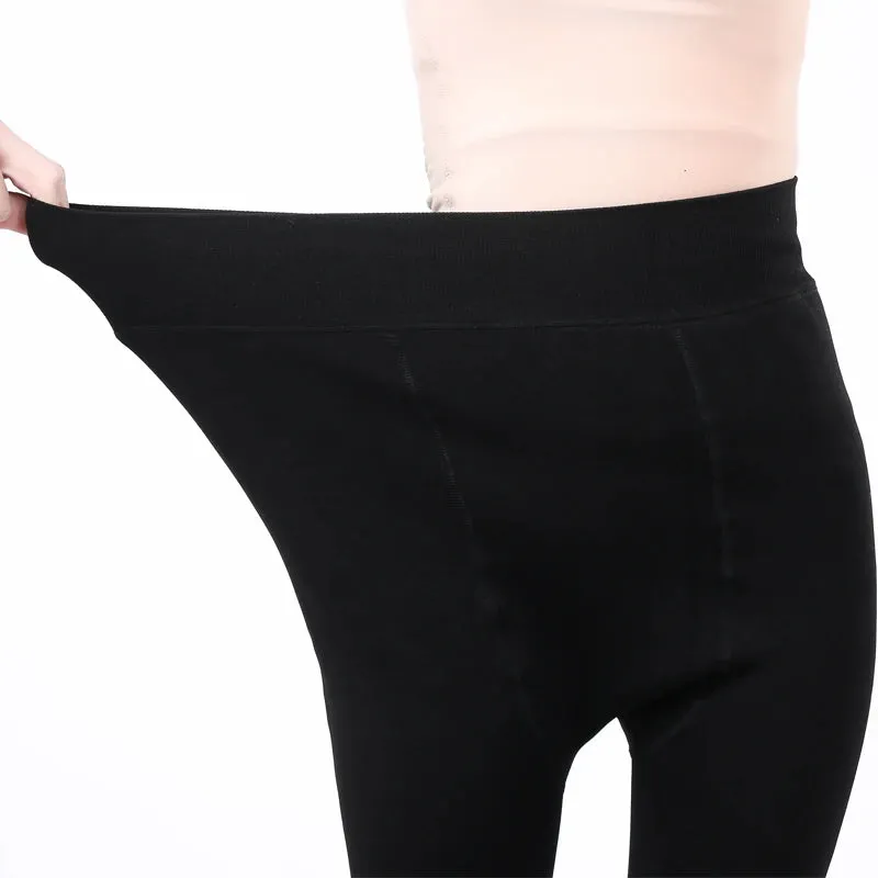 Women's Fleece-Lined Thermal Pantyhose – Cozy Warmth with a Flattering Fit