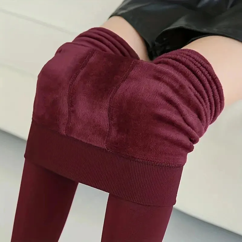 Women's Fleece-Lined Thermal Pantyhose – Cozy Warmth with a Flattering Fit