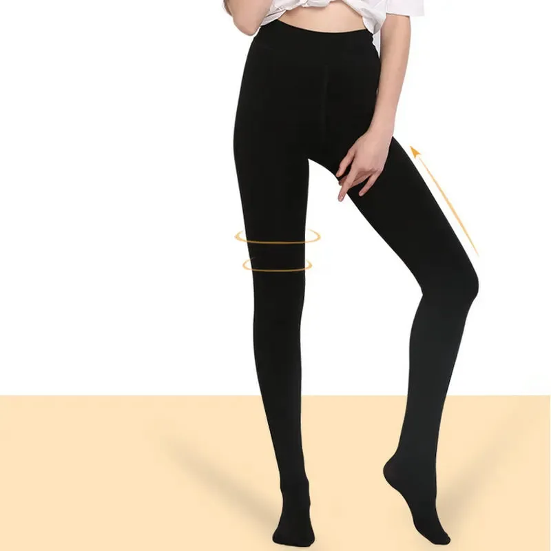 Women's Fleece-Lined Thermal Pantyhose – Cozy Warmth with a Flattering Fit