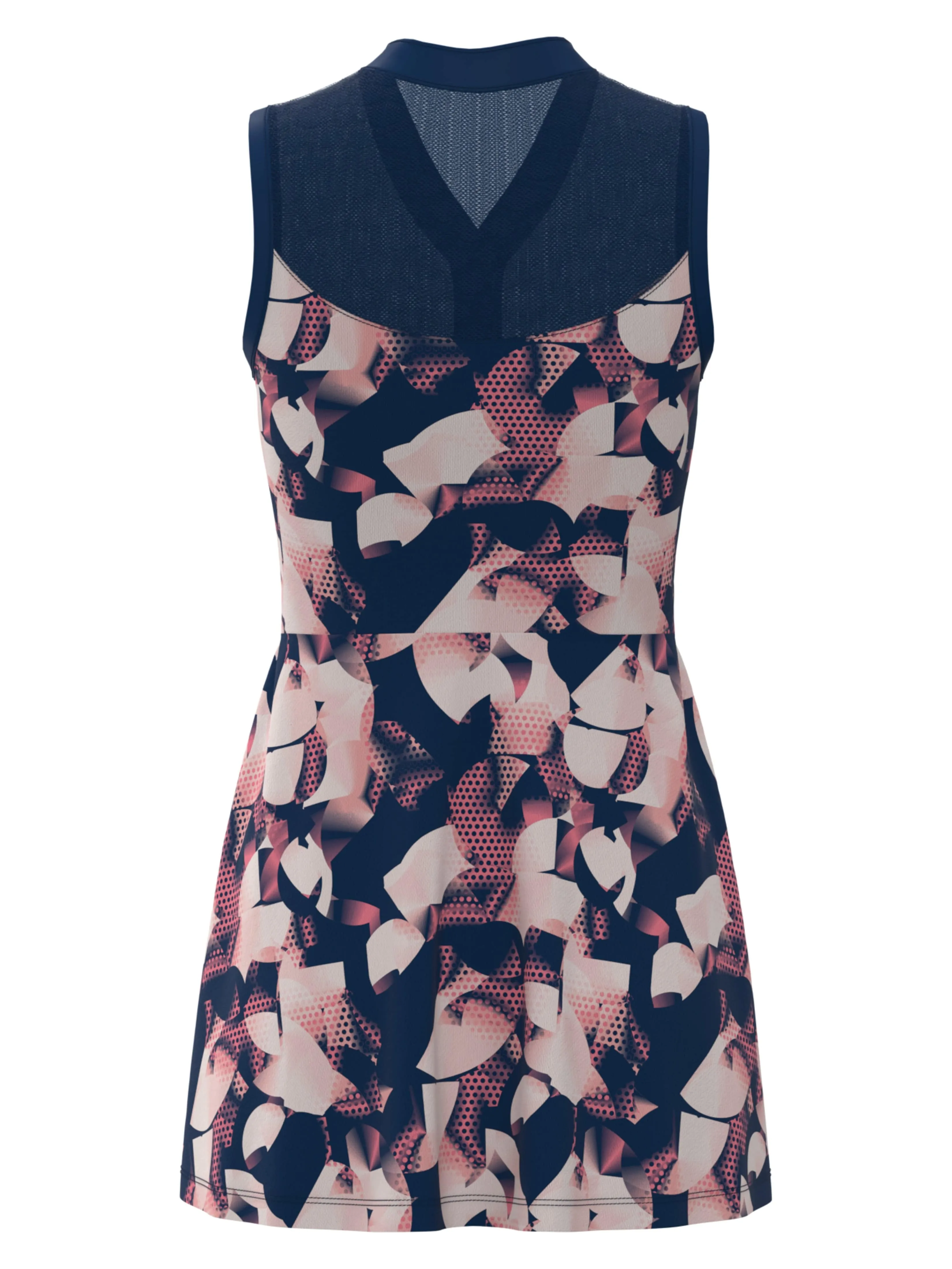 Women's Floral Print Tennis Dress with Mesh Yoke