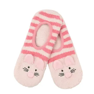 Womens Pink Cat Mary Jane Animal Socks