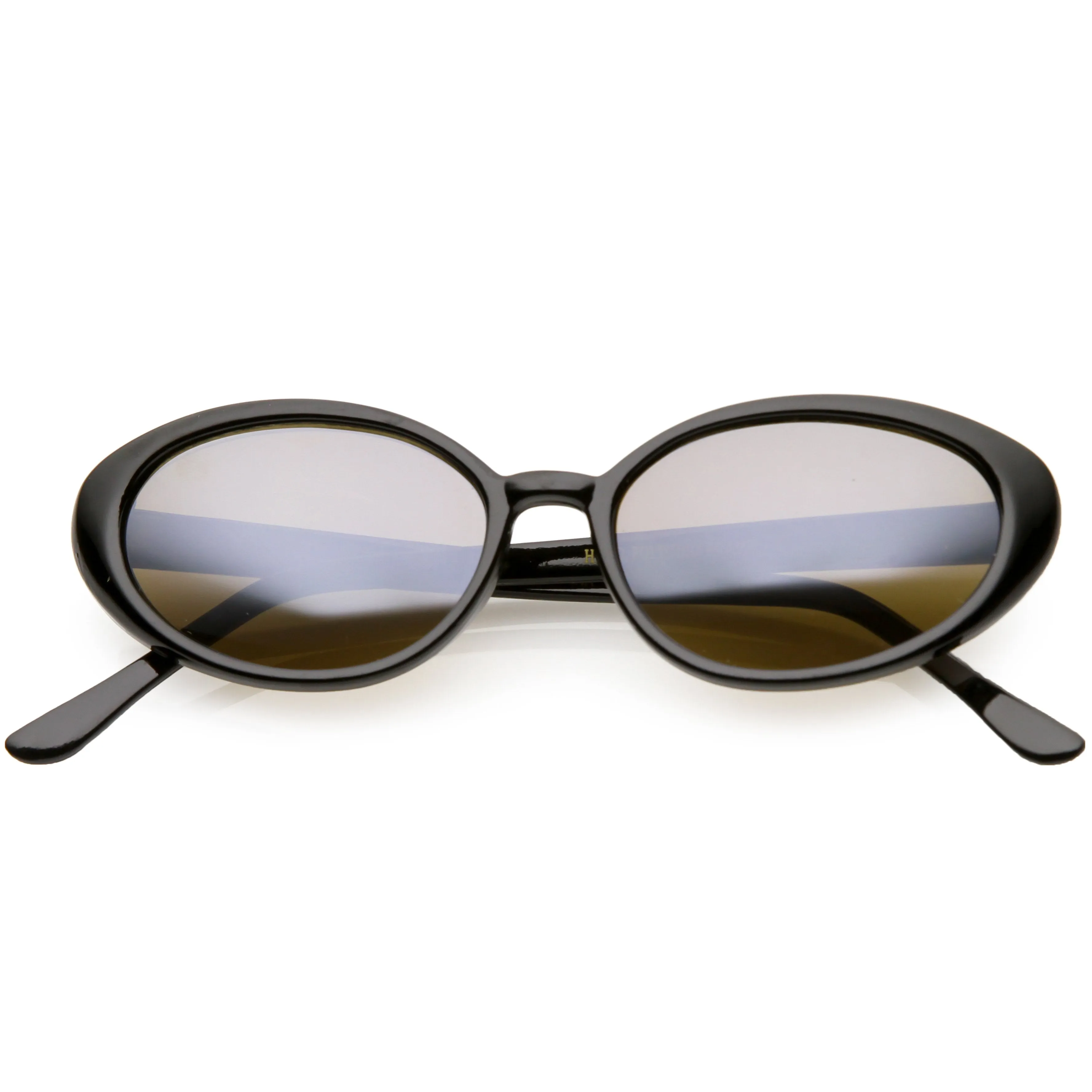 Women's Retro True Vintage Round Oval Mirrored Lens Sunglasses C654