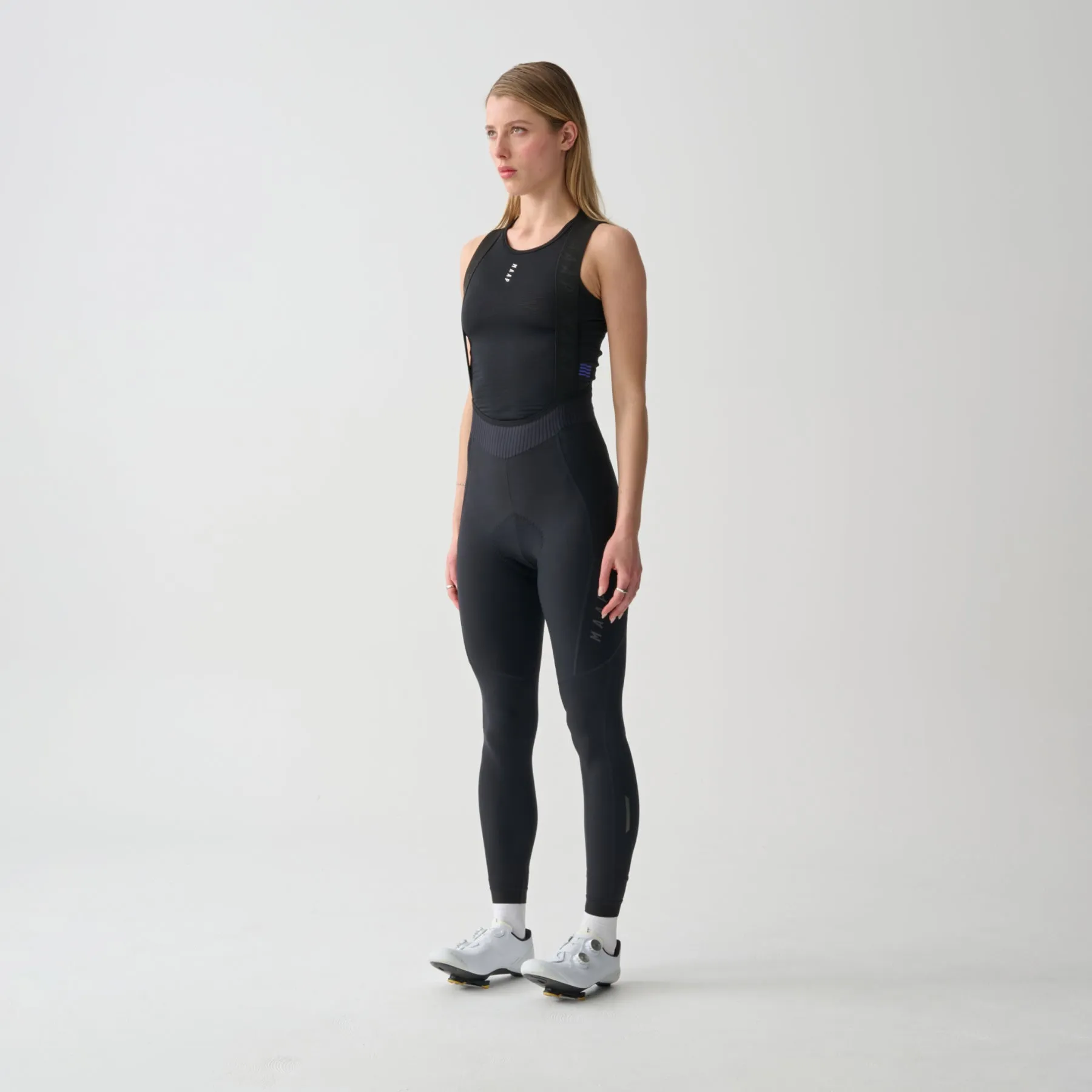 Womens Team Bib Evo Thermal Cargo Tights - Black/Black