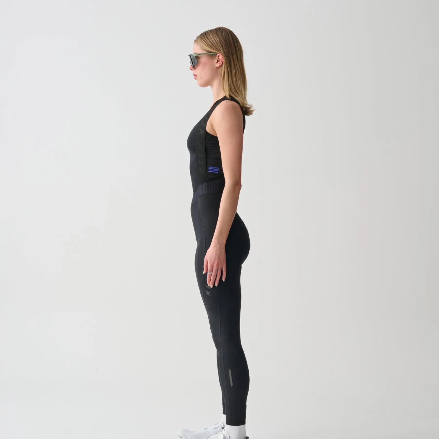 Womens Team Bib Evo Thermal Cargo Tights - Black/Black