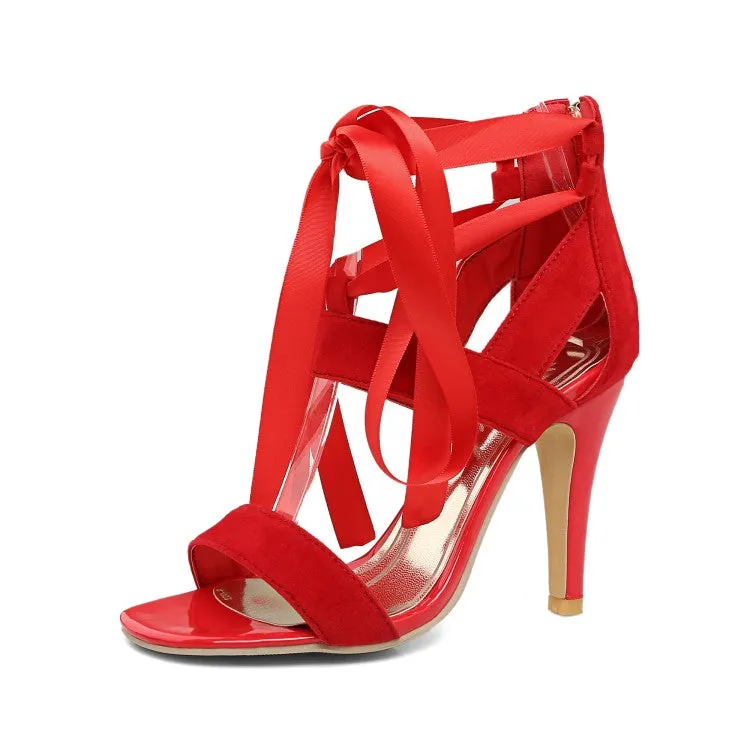 Women's Tied Strap Stiletto Heels Sandals