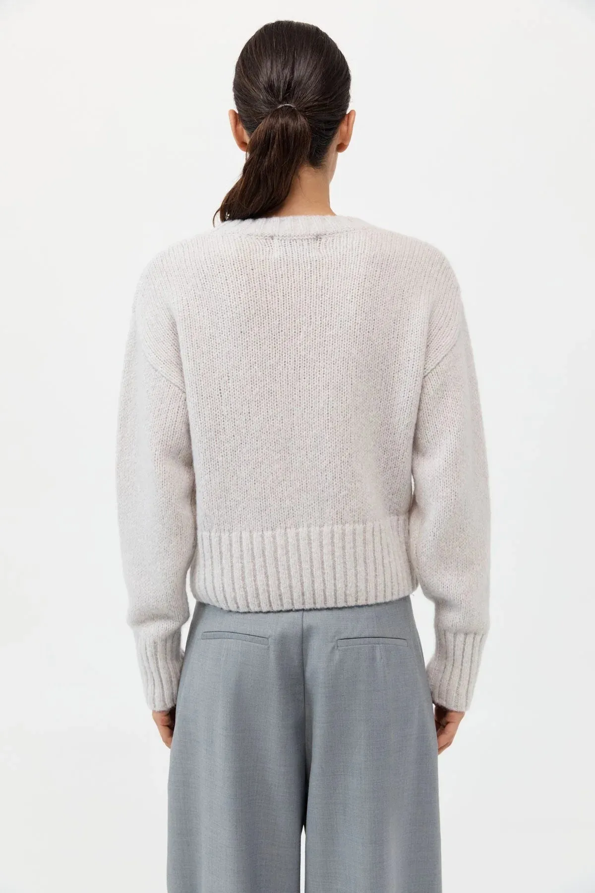 Wool Cashmere Blend Sweater - Mist