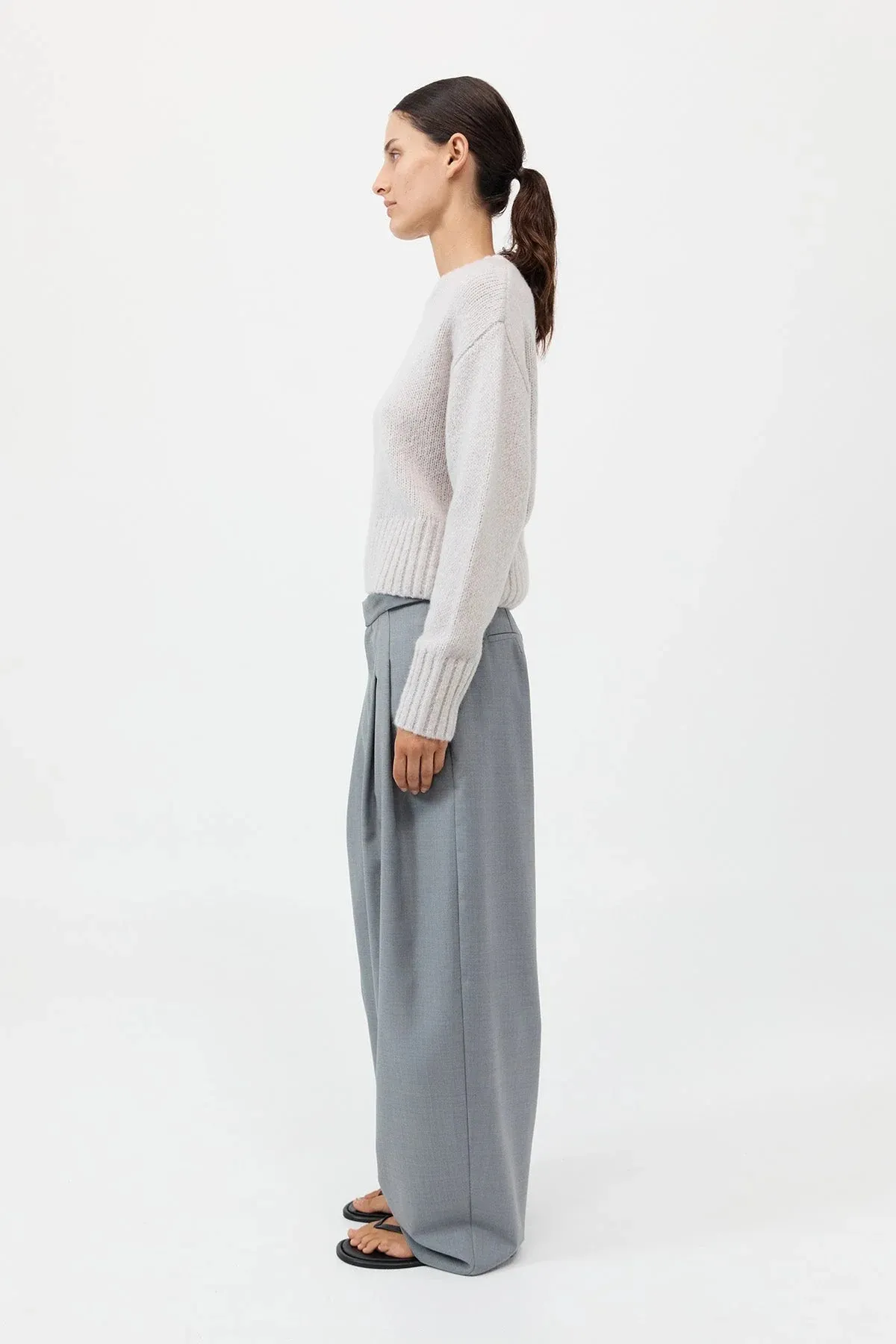 Wool Cashmere Blend Sweater - Mist