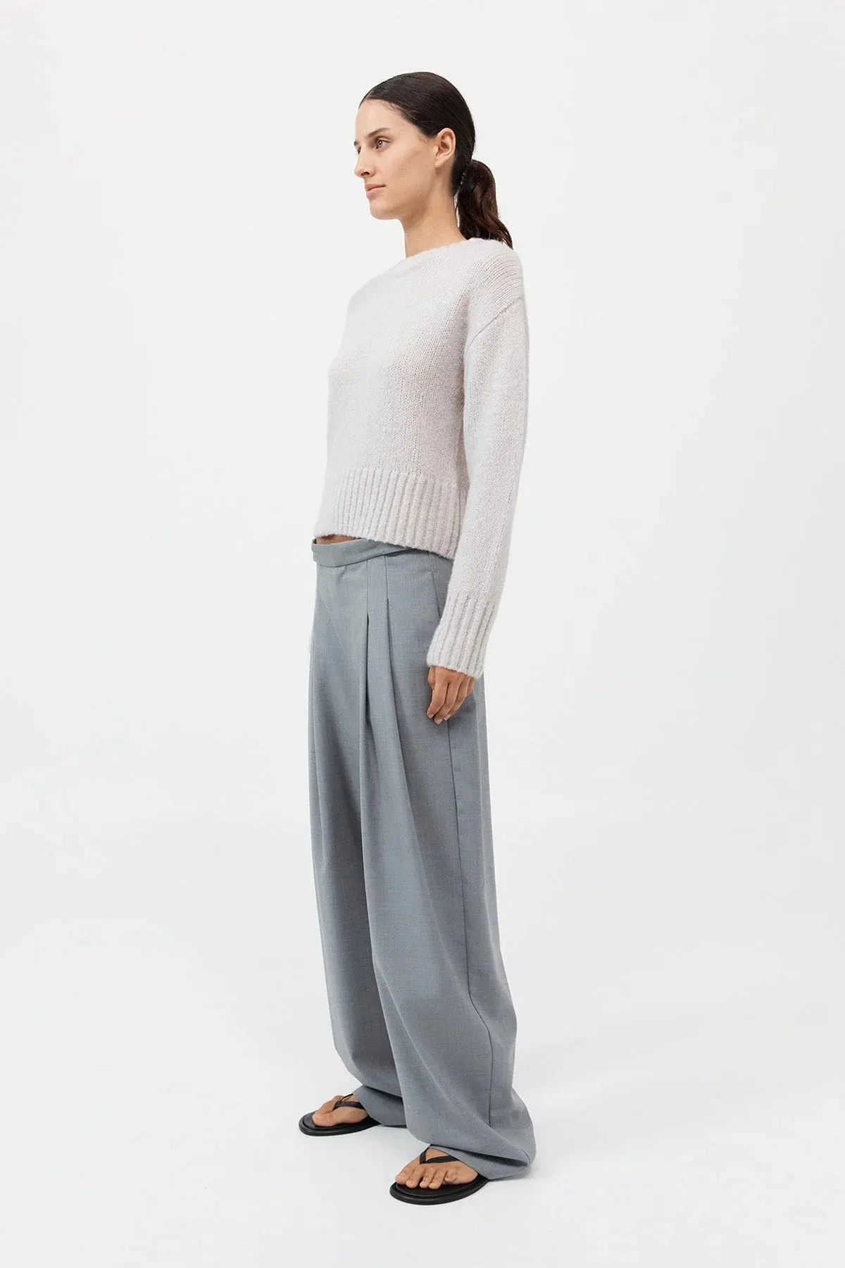 Wool Cashmere Blend Sweater - Mist