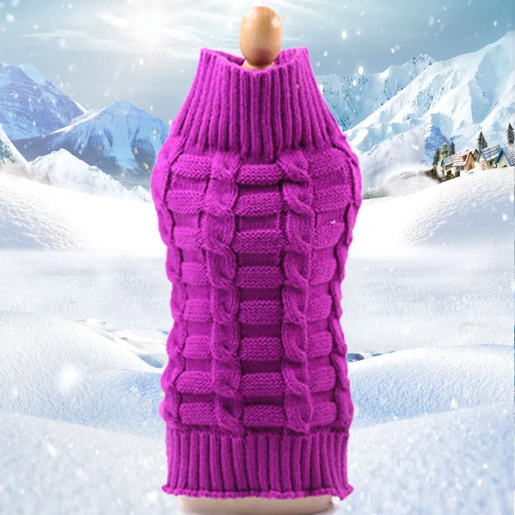 Wool Twisted Rope Pet Sweater
