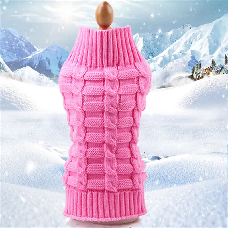 Wool Twisted Rope Pet Sweater