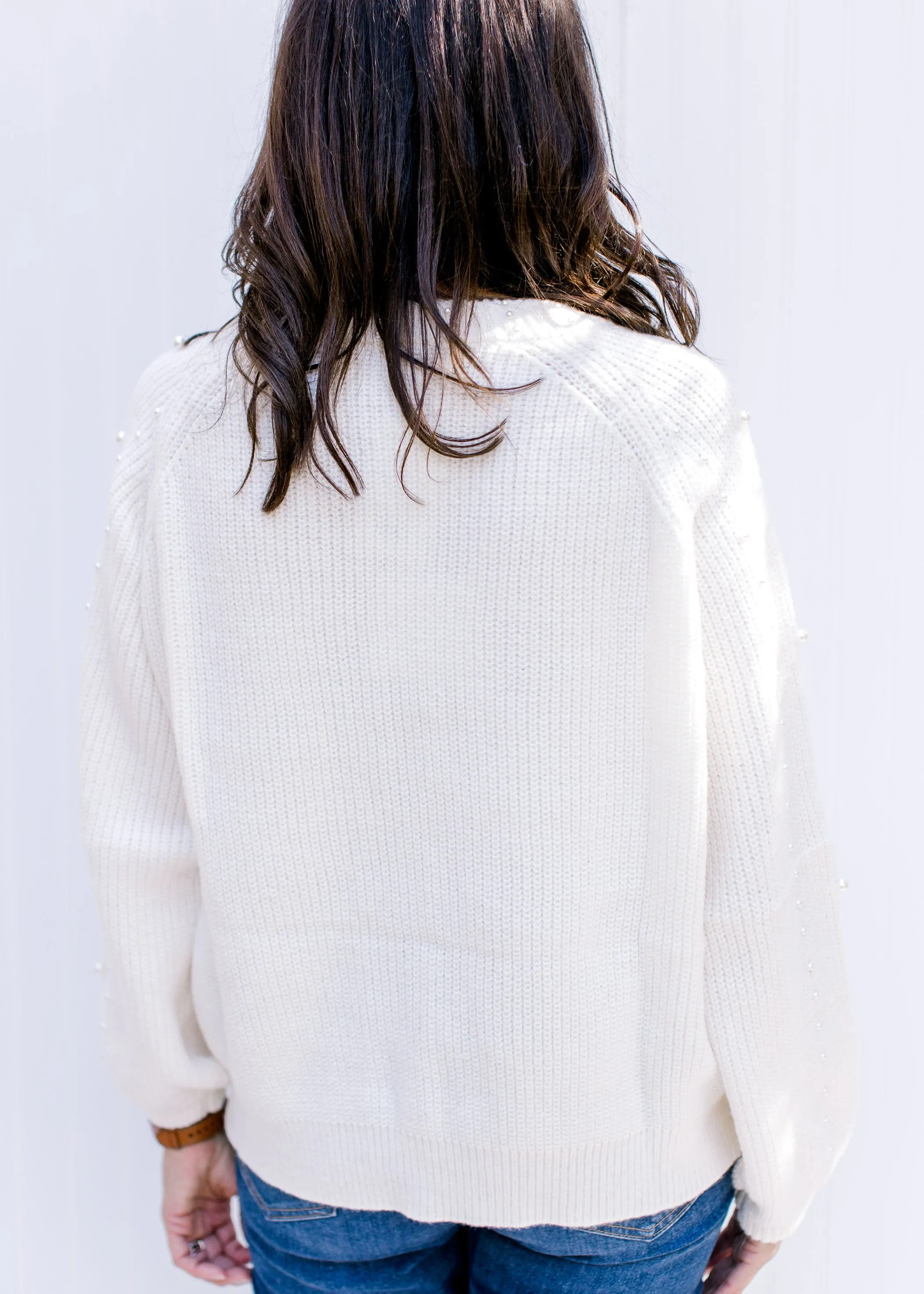 X Pearl Drops Sweater