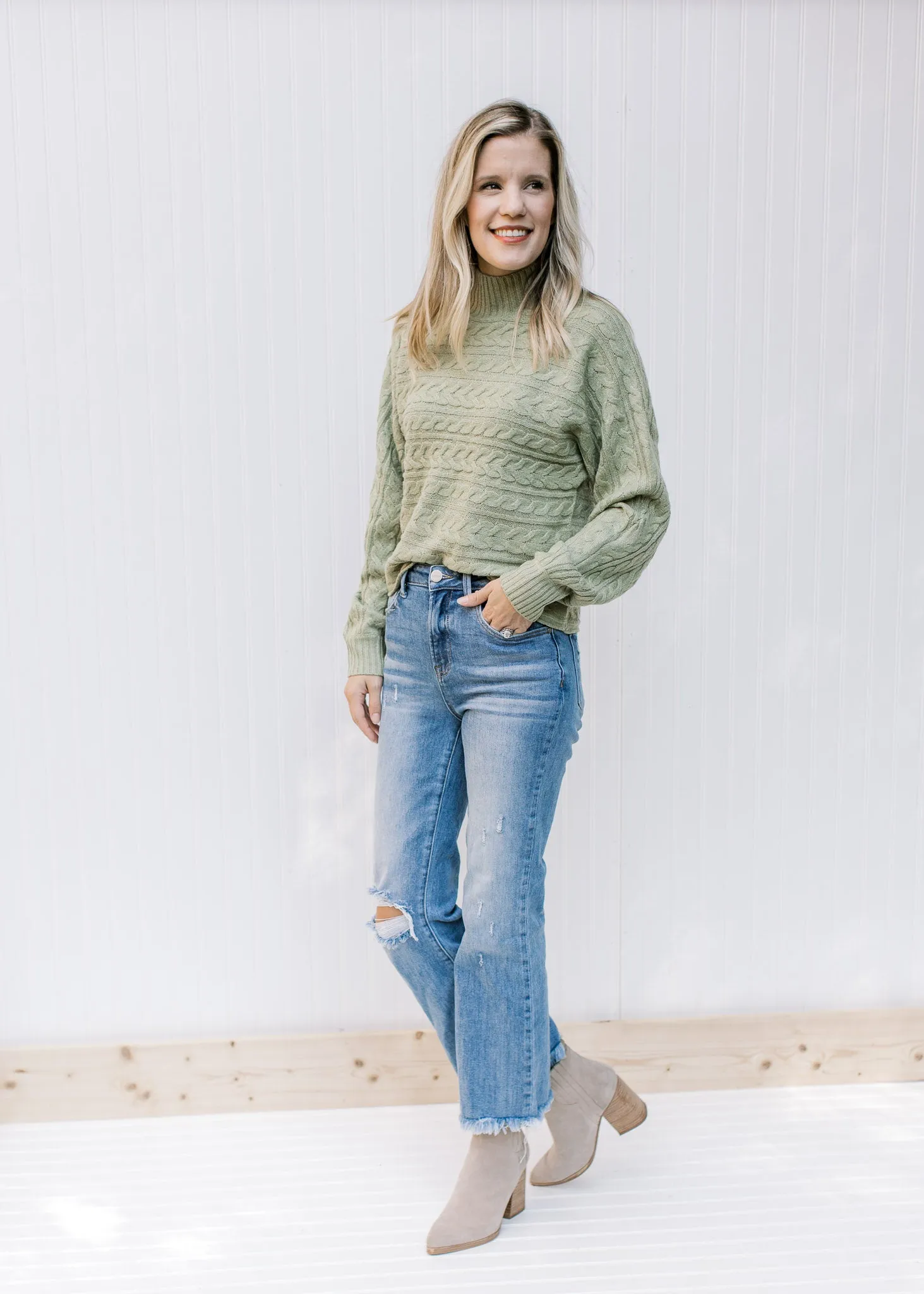 X Watercress Cable Knit Sweater