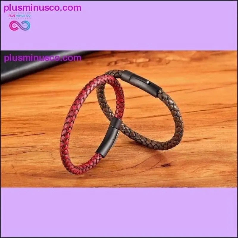 XQNI New Classic Style Men Leather Bracelet Simple Black