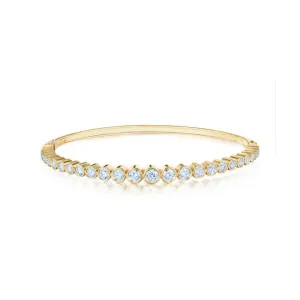 Yellow Gold Bangle with 1.51ctw Diamonds