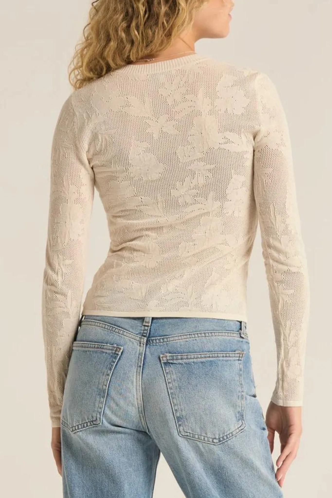 Z Supply: Tibi Mesh Sweater in Sea Salt
